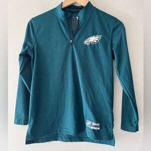 Philadelphia Eagles NFL Teal Quarter Zip Jacket Girls XL